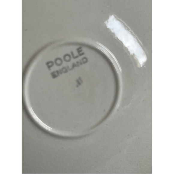 Poole Pottery Set Of 5 Demitasse Espresso Cups Dove Grey Sky Blue England - Picture 5 of 5